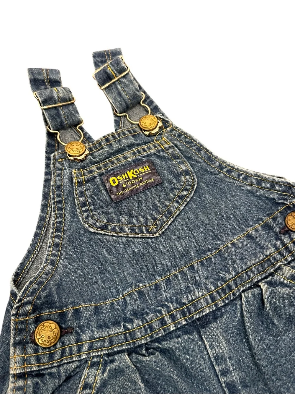 OshKosh B'gosh vintage 90s Blue Denim Kids Overalls size 18 M